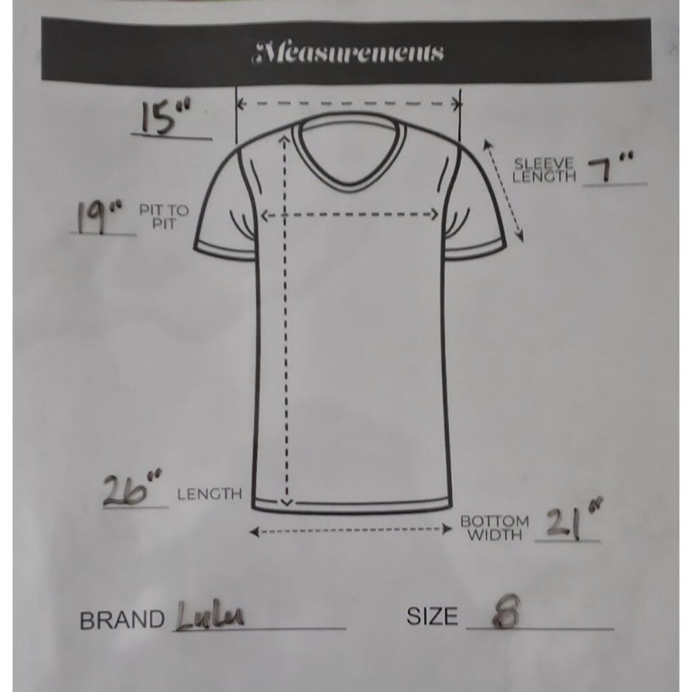 Lululemon Into the Sun White Short Sleeve Athleisure Short Sleeve Tee Top Sz  8 - Picture 9 of 9